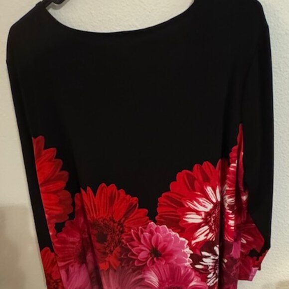 women's black & red tunic top - Picture 3 of 4